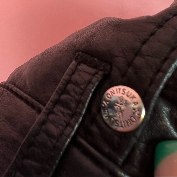 ❌SOLD-DEPOP❌ Onitsuka “Born To Win” Patch Leather Pants - Picture 8 of 8